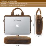 Jack&Chris Leather Briefcase for Men,Business Travel Laptop Messenger Bags - Image 2